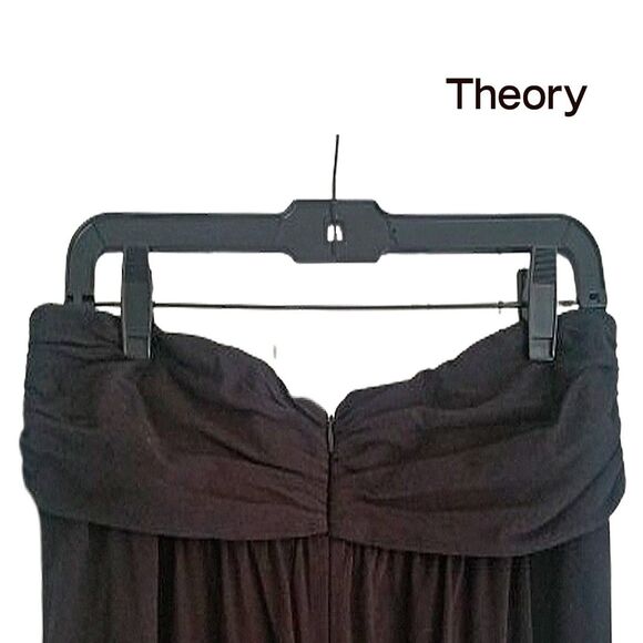 Theory NEW Minimalist RHINA Faux Wrap Drape Ruche Waist Knee Skirt M - Picture 8 of 11